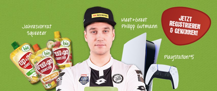 Squeezer Cup - Playstation 5, Philipp Gutmann, Jahresvorrat Squeezer
